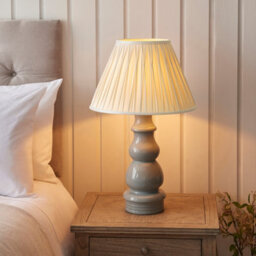 Luminosa Lighting Luminosa Provence Base Only Table Lamp, Blue Grey Glaze, Satin Nickel Plate - thumbnail 6