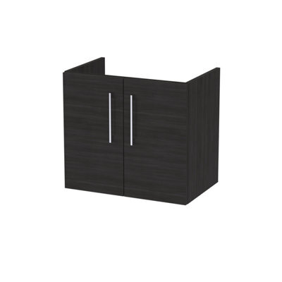 Hudson Reed Arno 600mm Wall Hung 2-Door Unit-Charcoal Black - image 1