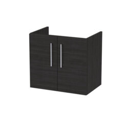 Hudson Reed Arno 600mm Wall Hung 2-Door Unit-Charcoal Black - thumbnail 1