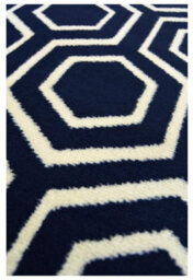 The Rugs Maestro Collection Honeycomb Design In Navy  3035 X011 - thumbnail 3