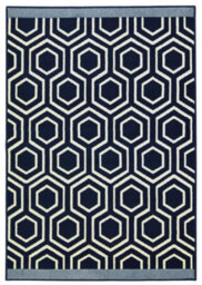 The Rugs Maestro Collection Honeycomb Design In Navy  3035 X011 - thumbnail 1