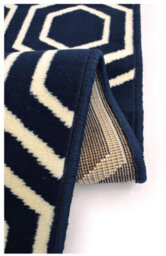 The Rugs Maestro Collection Honeycomb Design In Navy  3035 X011 - thumbnail 4