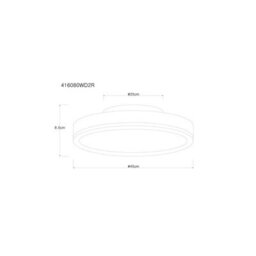Luminosa Lighting Luminosa Doro 45Cm Flush Ceiling Light Graphite Led 3000K - thumbnail 7