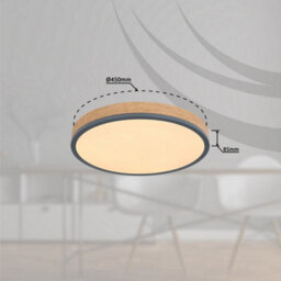 Luminosa Lighting Luminosa Doro 45Cm Flush Ceiling Light Graphite Led 3000K - thumbnail 8