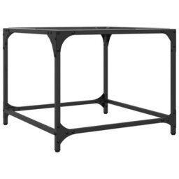 Walplus Coffee Tables With Transparent Glass Top 2 Pcs 50X50X40 Cm Steel - thumbnail 6