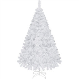 Yaheetech 5Ft Spruce Artificial Christmas Tree With Foldable Stand White - thumbnail 2
