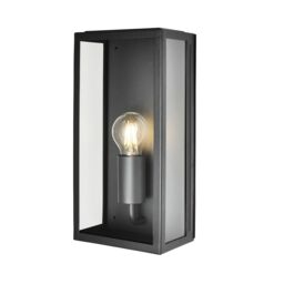 Zinc Thora Fixed Matt Black Mains-Powered Led Outdoor Box On/off Wall Light (Dia)16Cm - thumbnail 3