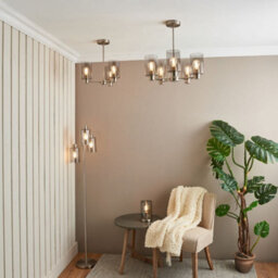 Pagazzi Lighting Pagazzi Kingsholm 5 Light Satin Nickel Semi Flush Ceiling Light - thumbnail 8