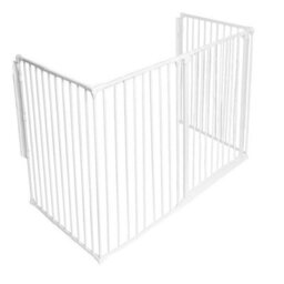 Safetots Extra Tall Multi Panel Fire Surround, 77Cm Deep X 144Cm Wide, White, 105Cm High, Baby And Toddler Fire Guard - thumbnail 1