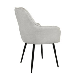 Muse - Accent Chair In Woven Yarn Fabric Upholstery  With Black Leggrey - thumbnail 6