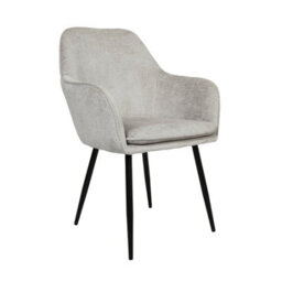 Muse - Accent Chair In Woven Yarn Fabric Upholstery  With Black Leggrey - thumbnail 4