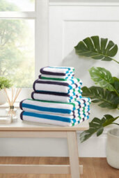 Rapport Home Amalfi Hand Towel Pure Cotton Blue - thumbnail 1