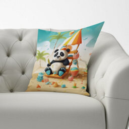 Warren Reed Designer Snake On A Beach Holiday Cushions 60Cm X 60Cm - thumbnail 2