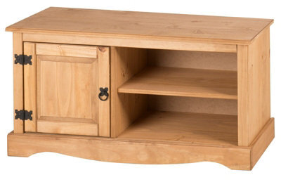 Tv Unit 1 Door Media Tv Stand Cabinet Solid Pine By - image 1