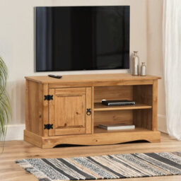 Tv Unit 1 Door Media Tv Stand Cabinet Solid Pine By - thumbnail 3