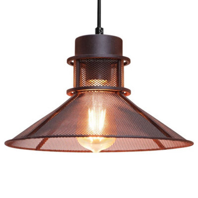 Long Life Lamps Company Industrial Ceiling Rustic Copper Scone Pendant Light H3075 - image 1