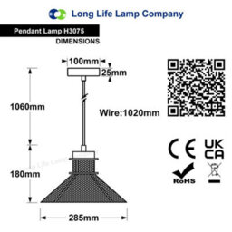 Long Life Lamps Company Industrial Ceiling Rustic Copper Scone Pendant Light H3075 - thumbnail 2