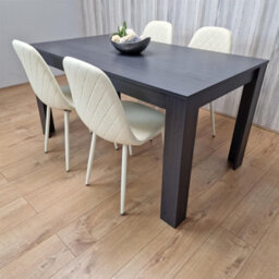Kosy Koala Modern Dark Grey Dining Table Set With 4 Cream Gem Chairs - thumbnail 6