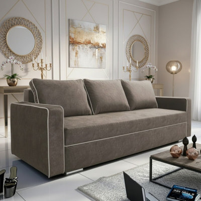 Beno Sofa Bed With Storage And Adjustable Headrests Modern Comfort For Your Living Room Brown - image 1