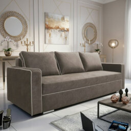 Beno Sofa Bed With Storage And Adjustable Headrests Modern Comfort For Your Living Room Brown - thumbnail 1