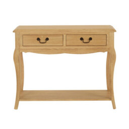 The Furniture Market French Chateau Oak 2 Drawer Console Table - thumbnail 7