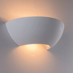 Harper Living Ceramic Up/down Wall Light, Open Semi-Circle Shade, 1Xe14 Bulb Cap 40 Watts Maximum, White Finish - thumbnail 2