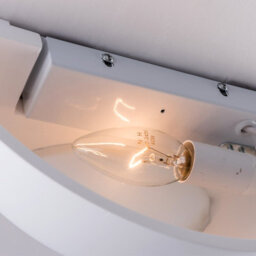 Harper Living Ceramic Up/down Wall Light, Open Semi-Circle Shade, 1Xe14 Bulb Cap 40 Watts Maximum, White Finish - thumbnail 4