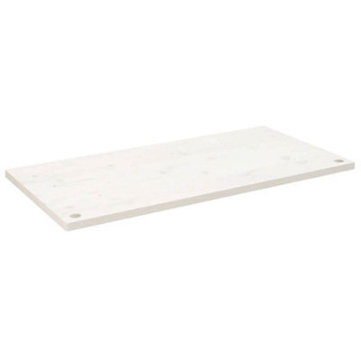 Berkfield Durable Desk Top White 100X50X2.5 Cm Solid Wood Pine