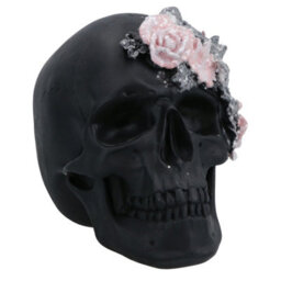 AB Tools Floral Skulls Ornament Set Of 3 Resin Statue Sculpture House Decoration Home - thumbnail 3