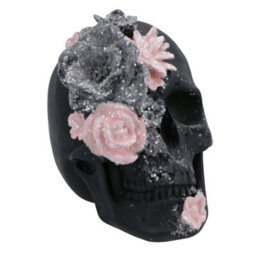 AB Tools Floral Skulls Ornament Set Of 3 Resin Statue Sculpture House Decoration Home - thumbnail 2