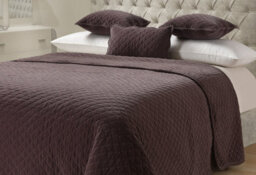 Sweet Dreams Elegant Bedding Quilted Stitch Cotton Linen Blend Throw Blanket With Velvet Touch For Sofa, Bed - 265Cm X 265Cm - Mink