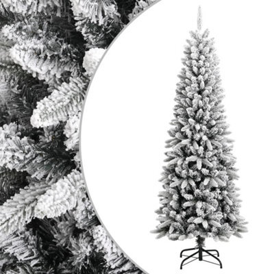 Berkfield Artificial Christmas Tree With Flocked Snow 240 Cm Pvc&pe - image 1