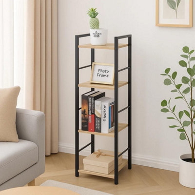 Celino 4 Tier Ladder Shelf Bookcase Tall Living Room Display Storage Shelving Unit - image 1