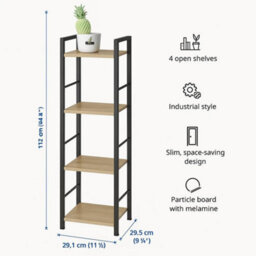 Celino 4 Tier Ladder Shelf Bookcase Tall Living Room Display Storage Shelving Unit - thumbnail 3