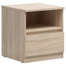 Arte Tetrix Bedside Cabinet Sonoma Oak With Drawer And Open Shelf - thumbnail 1