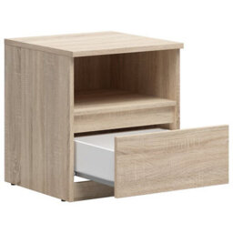 Arte Tetrix Bedside Cabinet Sonoma Oak With Drawer And Open Shelf - thumbnail 3
