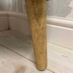 Minster Stool - Wood/velvet - L30 X W30 X H34 Cm - Grey - thumbnail 6