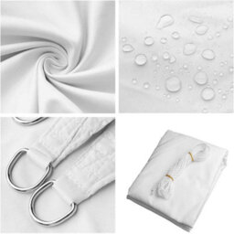 Beige Rectangular Polyester Shade Sail 95% Uv Protection Waterproof - thumbnail 4