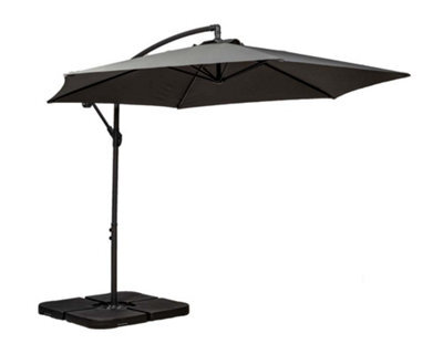 Royalcraft Grey 3M Standard Cantilever Powder Coated Parasol With Cross Stand - image 1