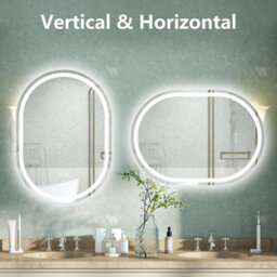 AVER-GROWTH Oval Led Bathroom Mirror With Light Bluetooth 3 Colour Demister Touch/wall Switch Vertical/horizontal Illuminated Mirror 600X800mm - thumbnail 6