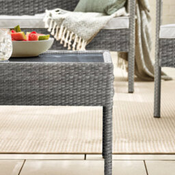 Furniturebox Porto Rattan Garden Sofa Set, 4 Seat Outdoor Sofa Set, Grey Garden Furniture Set, 2 Chairs,  Sofa, Coffee Set +Cover - thumbnail 6