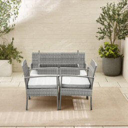 Furniturebox Porto Rattan Garden Sofa Set, 4 Seat Outdoor Sofa Set, Grey Garden Furniture Set, 2 Chairs,  Sofa, Coffee Set +Cover - thumbnail 7