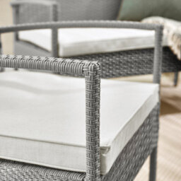 Furniturebox Porto Rattan Garden Sofa Set, 4 Seat Outdoor Sofa Set, Grey Garden Furniture Set, 2 Chairs,  Sofa, Coffee Set +Cover - thumbnail 4