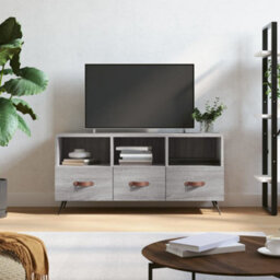 Berkfield Sturdy Tv Cabinet Grey Sonoma 102X36X50 Cm Engineered Wood - thumbnail 2