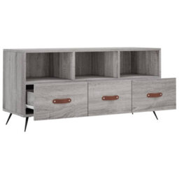 Berkfield Sturdy Tv Cabinet Grey Sonoma 102X36X50 Cm Engineered Wood - thumbnail 6