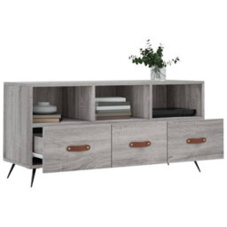 Berkfield Sturdy Tv Cabinet Grey Sonoma 102X36X50 Cm Engineered Wood - thumbnail 4
