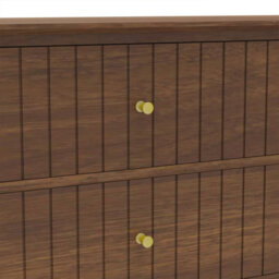 Melody Maison Large Chest Of Drawers And Pair Of Bedside Tables - Hales Dark Wood Range - thumbnail 3