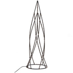 Beliani Set Of 2 Christmas Decorations Led Neiden Christmas Tree 52/38 Cm Silver - thumbnail 7