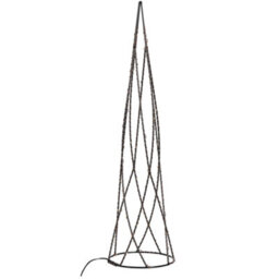 Beliani Set Of 2 Christmas Decorations Led Neiden Christmas Tree 52/38 Cm Silver - thumbnail 5