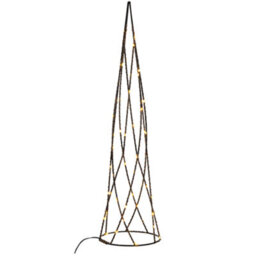 Beliani Set Of 2 Christmas Decorations Led Neiden Christmas Tree 52/38 Cm Silver - thumbnail 6